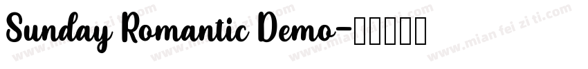 Sunday Romantic Demo字体转换